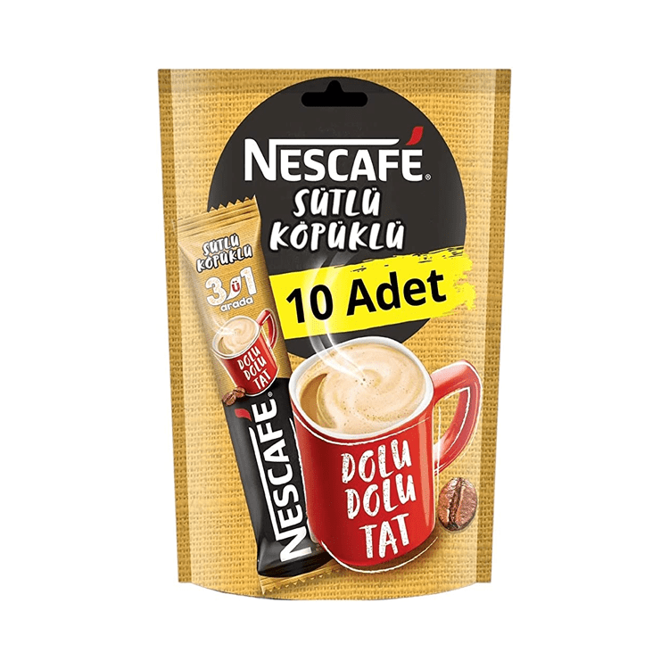 Nescafe 3'ü 1 Arada Sütlü Köpüklü Kahve 10'lu